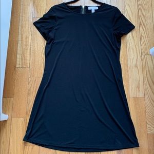 Michael Kors Black Jersey Dress w/ Gold Zipper